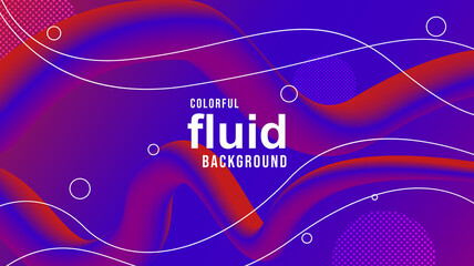 Colorful fluid background.Trendy vector illustration with geometric symbols and line