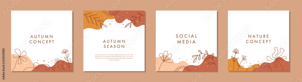 Poster trendy abstract square template with colorful concept. able to use for social media posts, mobile ap