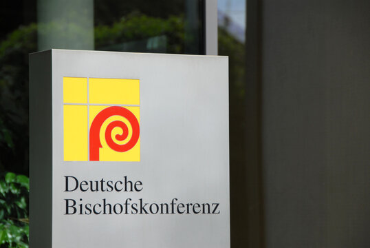 Bonn, North Rhine-Westphalia / Germany - July 6, 2008: Sign at the entrance to the Secretariat of the German Bishops' Conference in Bonn, Germany