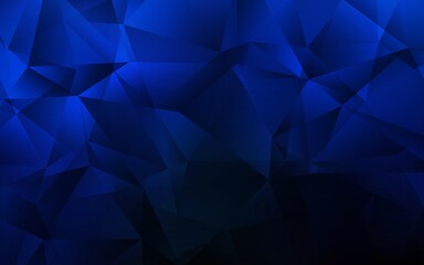 Dark BLUE vector polygonal pattern. Modern abstract illustration with triangles. Polygonal design for your web site.
