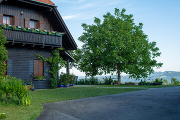Farmhouse on a Hill in South Styria, Austria with a nice garden next to vineyards