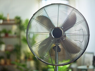 modern metallic floor stand electric fan