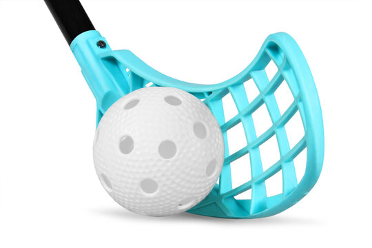 floorball stick and white ball