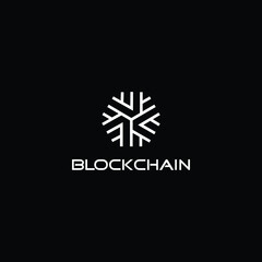 Blockchain Logo Template. Technology Vector Design. Cryptocurrency Illustration
