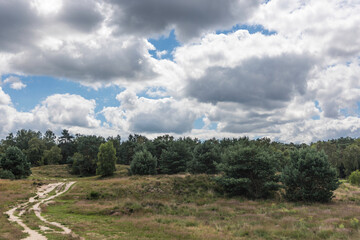 Wolkenlucht boven het Rozendaalseveld bij Arnhem