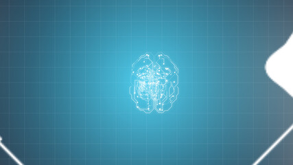 3D rendering of artificial intelligence, digital brain, big data, deep learning.