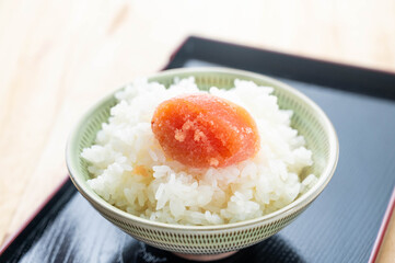 たらこを乗せたご飯