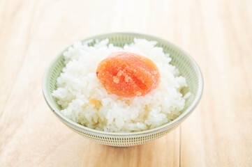 たらこを乗せたご飯