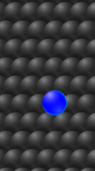 Dark abstract paint background with spheres. Planet system. Screen vector design for mobile app