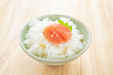 たらこを乗せたご飯