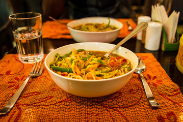 Thukpa is a Tibetan noodle soup, which originated in the eastern part of Tibet. Vegetable veg is a...