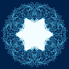 Vector decorative floral ethnic illustration.