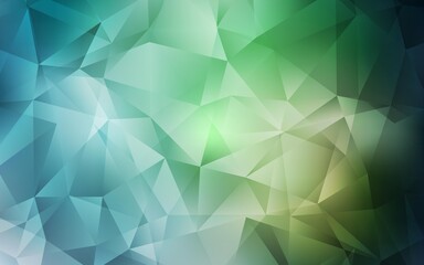 Fototapeta premium Light Green vector polygon abstract background. Colorful illustration in polygonal style with gradient. Brand new style for your business design.