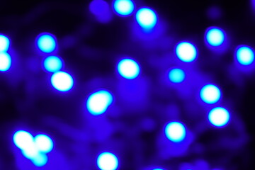 Blue round bokeh light Beautiful background