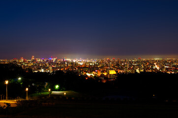 Fototapeta na wymiar 旭山記念公園から札幌の街の夜景