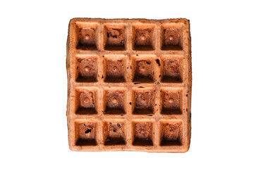 Belgian waffles sweet dessert serving size. food background top view copy space for text organic eating