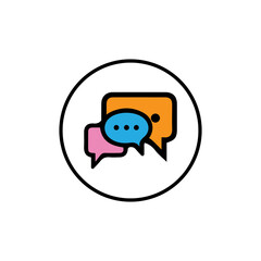 Speech bubble icon vector illustration