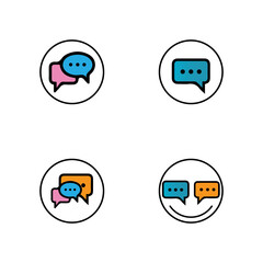 Speech bubble icon vector illustration