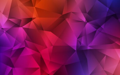 Fototapeta premium Dark Blue, Red vector gradient triangles pattern. Polygonal abstract illustration with gradient. A new texture for your web site.