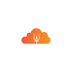 cloud logo illustration  color temlpate vector design