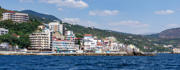 Village cliff view from the sea to the tourist center 4