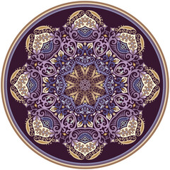 Vector ethnic abstract flower illustration