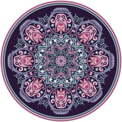 Vector ethnic abstract flower illustration