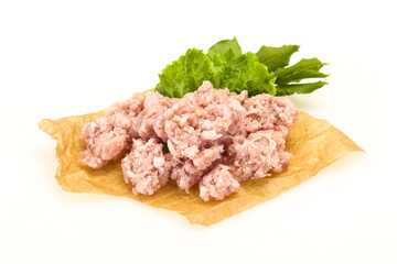 Homemade pork minced meat for cooking