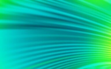 Light Green vector background with curved lines. Modern gradient abstract illustration with bandy lines. Pattern for your business design.