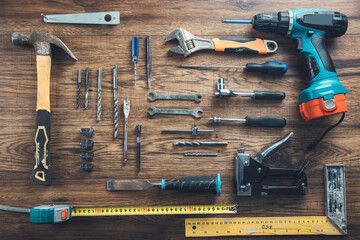 work tools on the table