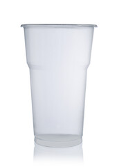 Disposable glass isolated on white.
