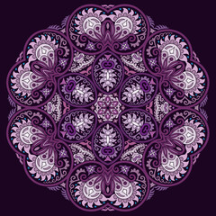 Vector ethnic abstract flower illustration