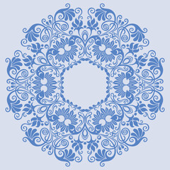 Vector ethnic abstract flower illustration