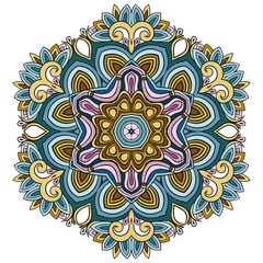 Vector decorative ornamental flower illustration