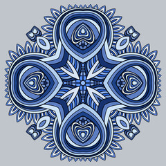 Vector ornamental snowflake illustration