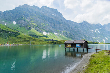Fototapeta premium The lake below Mt Titlis
