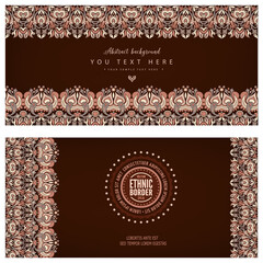 Set of 2 vector ornamental nature cards