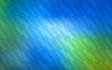 Light Blue, Green vector texture with colored lines. Shining colored illustration with sharp stripes. Template for your beautiful backgrounds.