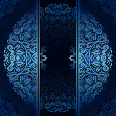 Vector abstract ornamental nature vintage border