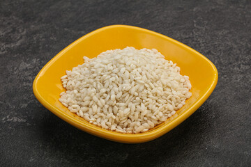 Raw arborio rice for Risotto