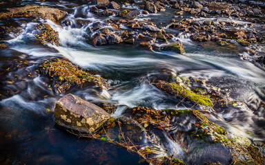 waterfall in the mountains