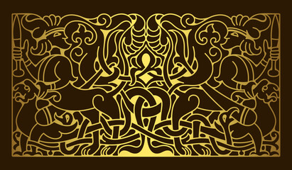 Ethnic vintage border. Vector illustration