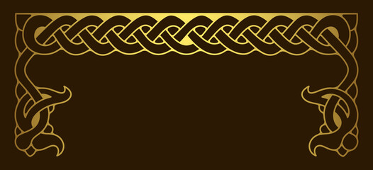 Ethnic vintage border. Vector illustration