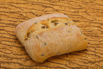 Italian ciabatta bread with olive