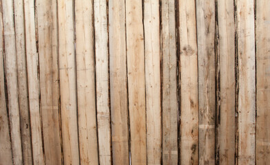 Fototapeta premium wood or wooden beams in a new house construction