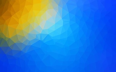 Light Blue, Yellow vector polygon abstract backdrop. Colorful abstract illustration with triangles. Brand new style for your business design.