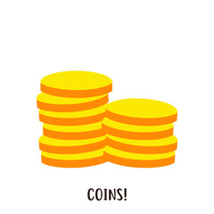 stacks of gold coins vector design