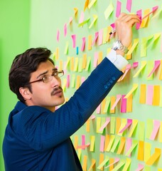 Businessman with many business priorities