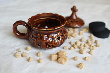 incense and coal