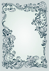 Vector abstract ornamental nature vintage border